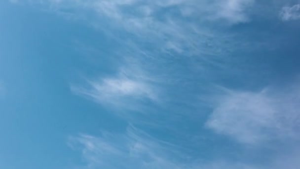 Временной Промежуток Облаков Полдень Голубом Небе Двигаясь Вперед — стоковое видео