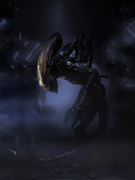 Egy Földönkívüli Nostromo Űrállomáson Alien Című Film Alapján Gőz Sárga — Stock Fotó