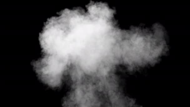 Soft Fog Slow Motion Dark Background Realistic Atmospheric Gray Smoke — Stock Video