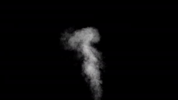 在黑暗背景下缓慢运动的软雾 现实的大气灰烟 抽象的云雾 4K中的雾效应和烟流效应 — 图库视频影像