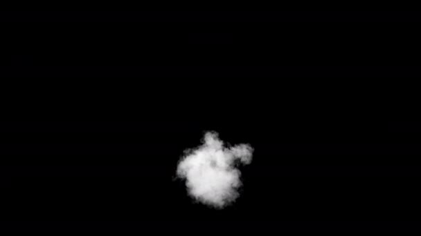 在黑暗背景下缓慢运动的软雾 现实的大气灰烟 抽象的云雾 4K中的雾效应和烟流效应 — 图库视频影像