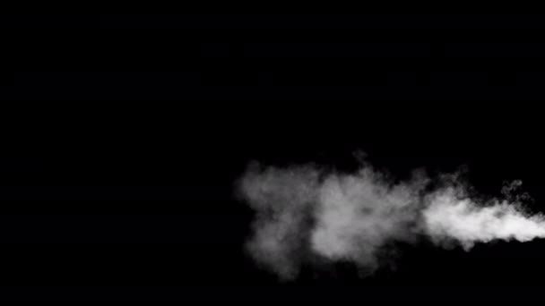Nevoeiro Suave Câmera Lenta Fundo Escuro Fumaça Cinza Atmosférica Realista — Vídeo de Stock