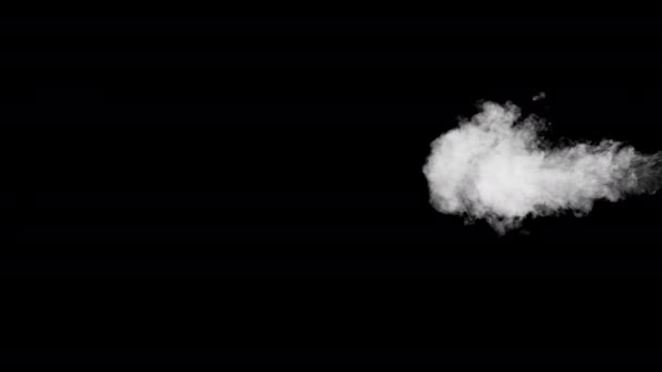 Miękka Mgła Zwolnionym Tempie Ciemnym Tle Realistyczny Atmosferyczny Szary Dym — Wideo stockowe