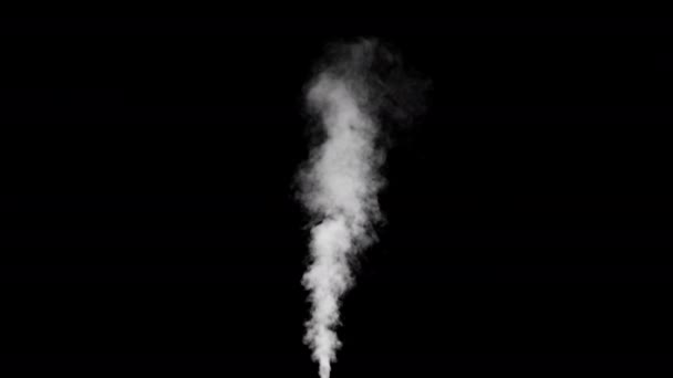 Який Туман Повільному Русі Темному Тлі Реалістичний Атмосферний Сірий Дим — стокове відео