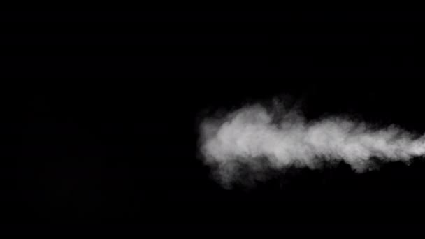 Měkká Mlha Zpomaleném Pohybu Tmavém Pozadí Realistický Atmosférický Šedý Kouř — Stock video