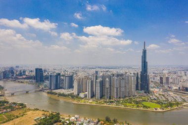 Ho Chi Minh şehrinin hava manzarası, Vietnam