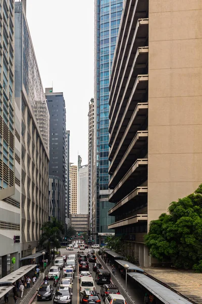 30 de enero de 2018 - Atasco de tráfico en hora punta en Makati, Filipinas — Foto de Stock
