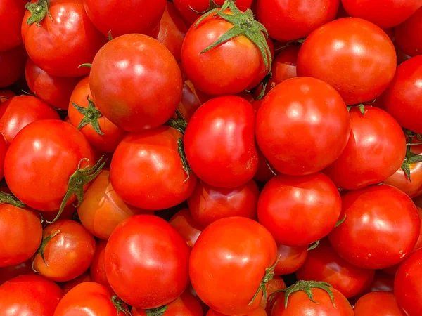 Macro foto de tomates maduros para el concepto de fondos — Foto de Stock