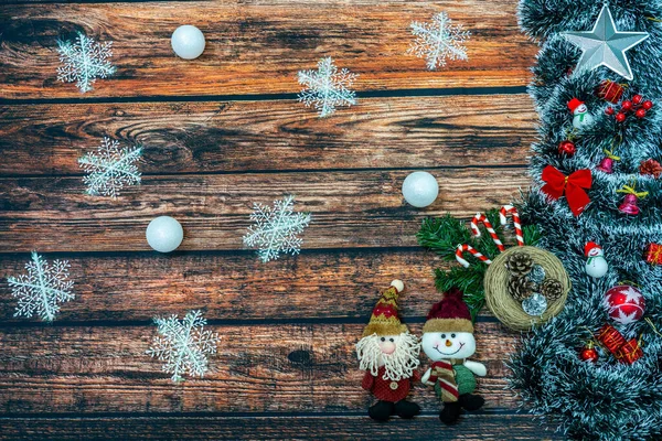 Kerst achtergrond met decoraties — Stockfoto