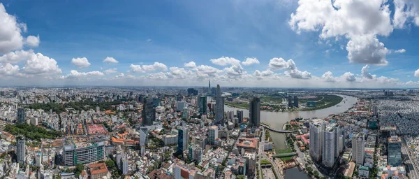 Panoramic photo of Saigon, big and famous city in Vietnam