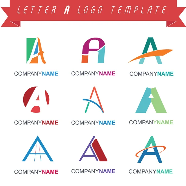 Lettre un modèle de logo — Image vectorielle