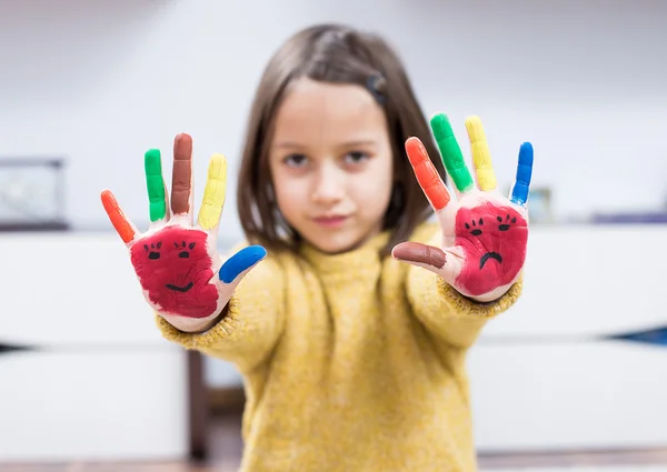 Mão pintada — Fotografia de Stock