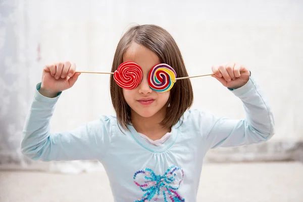 Fun with lollipops — Stock Photo, Image