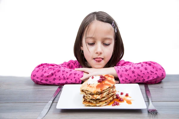 Pancakes breakfast — Stock Photo, Image