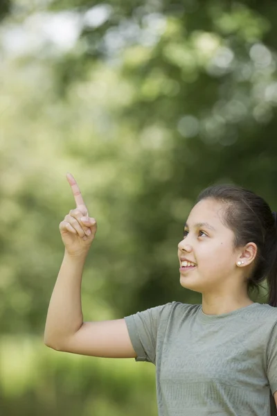 Positive thinking and idea concept of girl scout — Stock Photo, Image