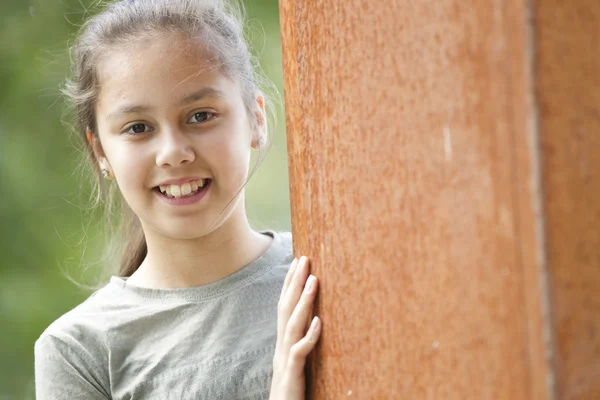 Pensiero positivo e idea concetto di girl scout — Foto Stock