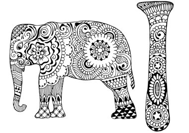 mektup mehndi tarzında dekore edilmiş