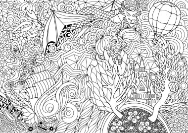 soyut ile muhteşem bir Krallık boyama