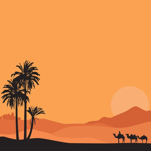 砂漠の背景 — ストックベクタ
