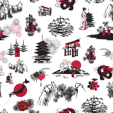 Seamless modeli Japon yeni yıl