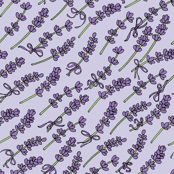 Nahtloses Muster mit Lavendel — Stockvektor