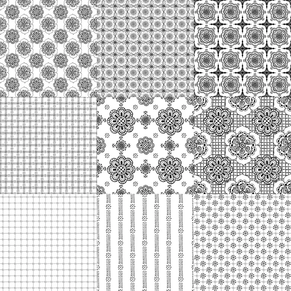 A set of seamless patterns — Stock Vector