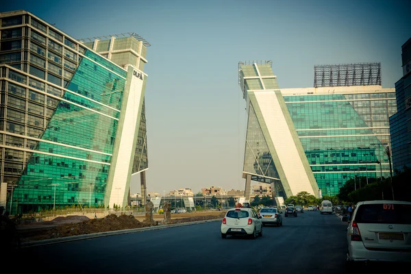 Modernes indien, bürogebäude in gurgaon nahe new delhi lizenzfreie Stockfotos