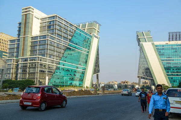 Modernes indien, bürogebäude in gurgaon nahe new delhi Stockbild