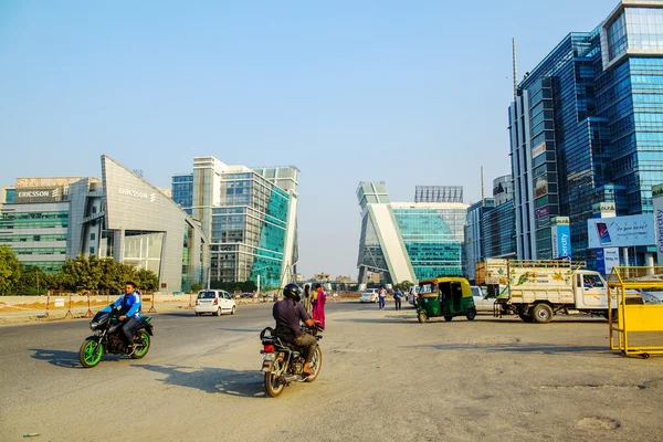 Índia moderna, edifícios de escritórios em Gurgaon perto de Nova Deli Imagem De Stock