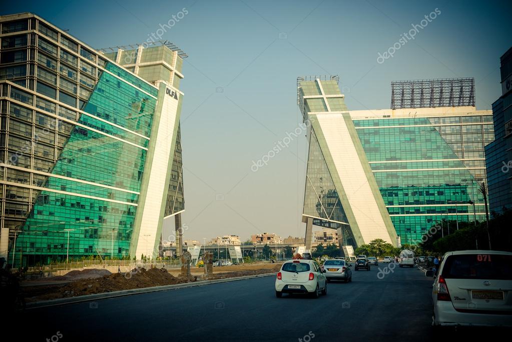 Modern Architecture Of New Delhi modern india, office buildings in gurgaon near new delhi – stock Modern Architecture Of New Delhi modern india, office buildings in gurgaon near new delhi – stock