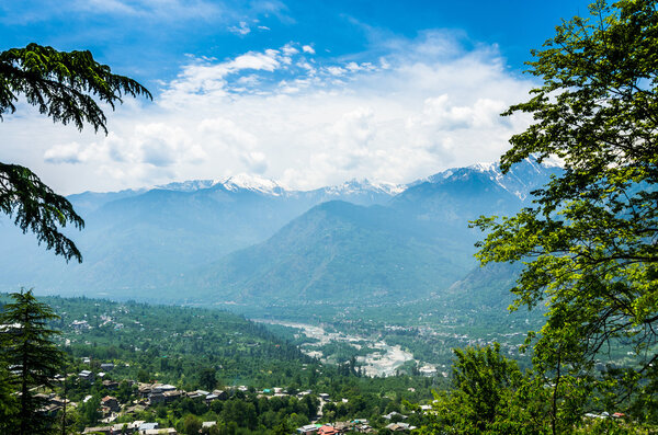 view of Himalaya mountains from Roerich house