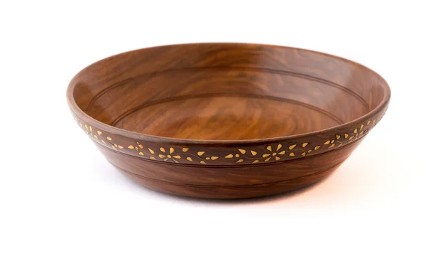 Boş ahşap salata veya meyve kase