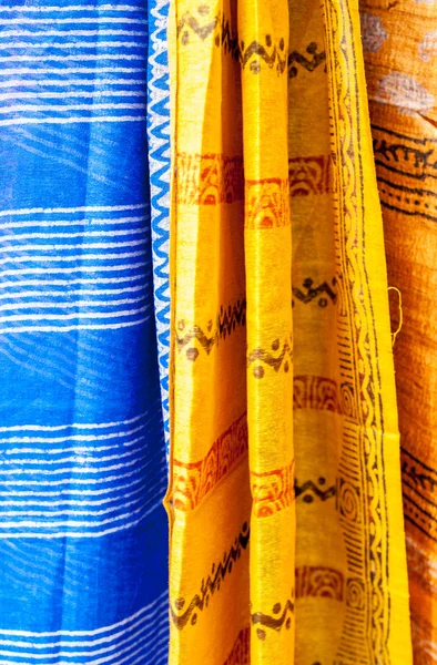 Indian shawls in a market — Stock Photo, Image