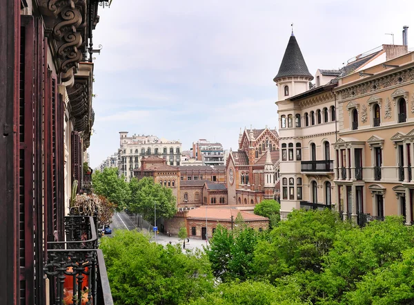 Zobacz w dzielnicy Eixample, Barcelona, Hiszpania Obrazy Stockowe bez tantiem