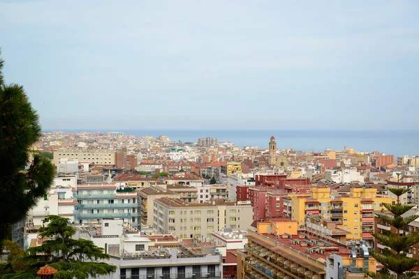 Vista de la colina de la ciudad de Calella, Cataluña, España — Foto de Stock