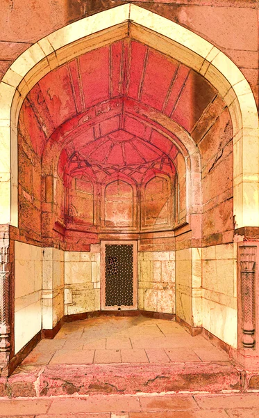 Stil resim arch Humayuns mezar, New Delhi adlı kroki