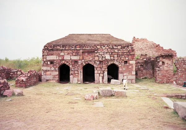Mezquita en ruinas en Tughlakabad Fort, Nueva Delhi — Foto de Stock