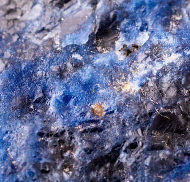 sodalite mineral kapanımlar ile yakın çekim