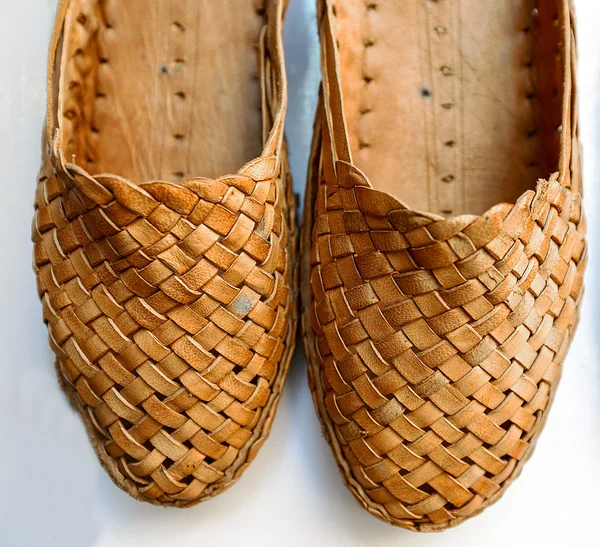 Traditional Braided sandals, Rajasthan, India Stock Image