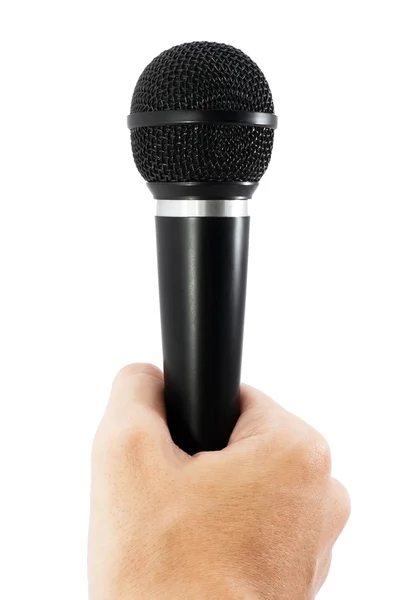 Microphone in hand — Stock Photo, Image