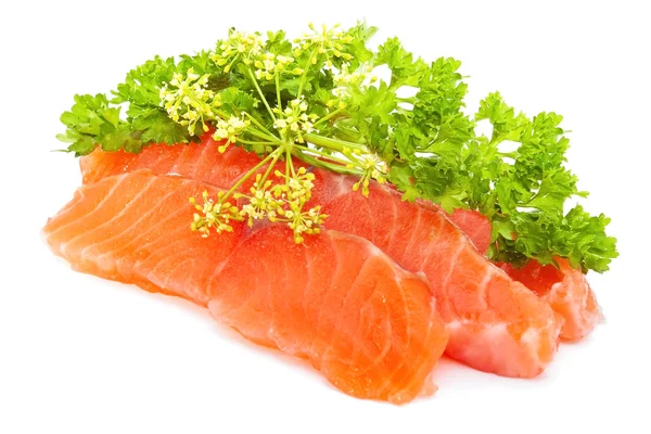 Salmon slices — Stock Photo, Image