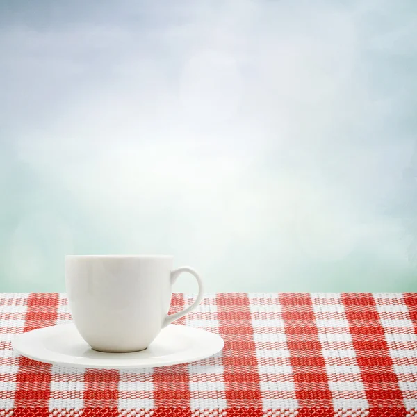 Picnic table in fog Royalty Free Stock Photos