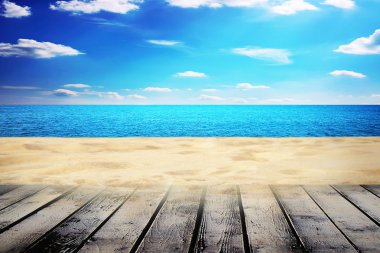 Sandy beach yaz gününde