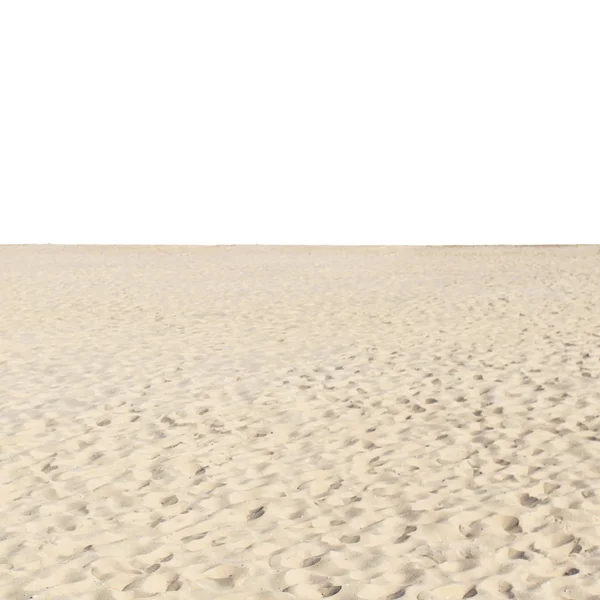 Strand van zand op wit — Stockfoto