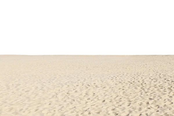 Beach of sand on white — Stock Photo, Image