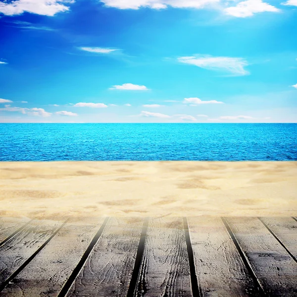 Playa de arena en el día de verano — Foto de Stock