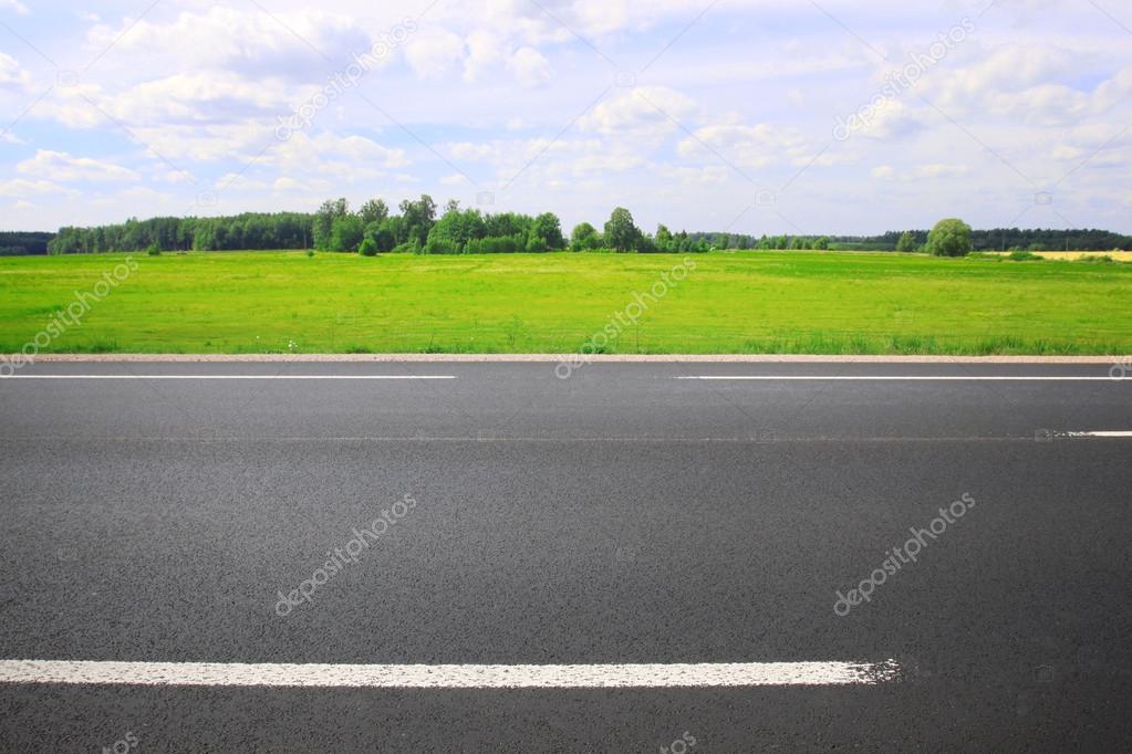 Road in field