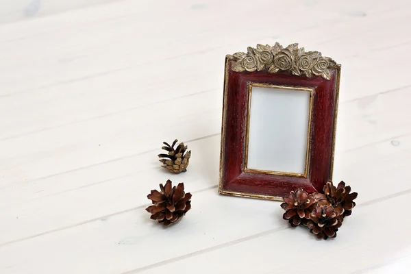 Fotoframe op hout — Stockfoto