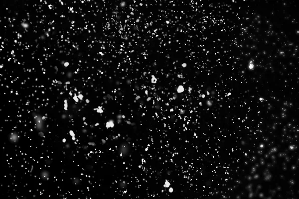 Snow particles flying on the sky — Stock Photo, Image