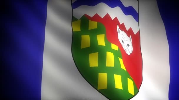 Прапор Північно Західних Територій Безшовних — стокове відео